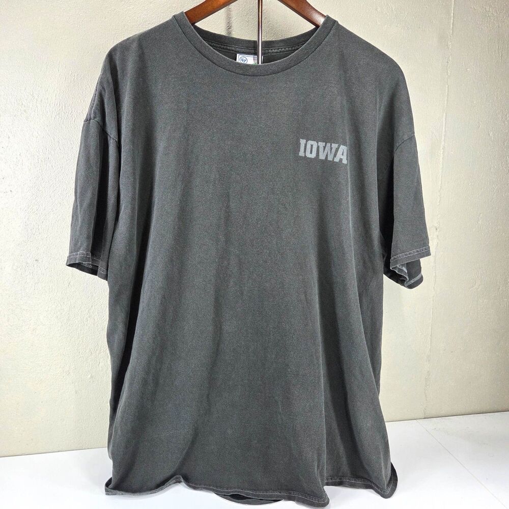 47 Brand Vintage Tubular Iowa Hawkeyes Double Sided Graphic T Shirt Sz 2XL